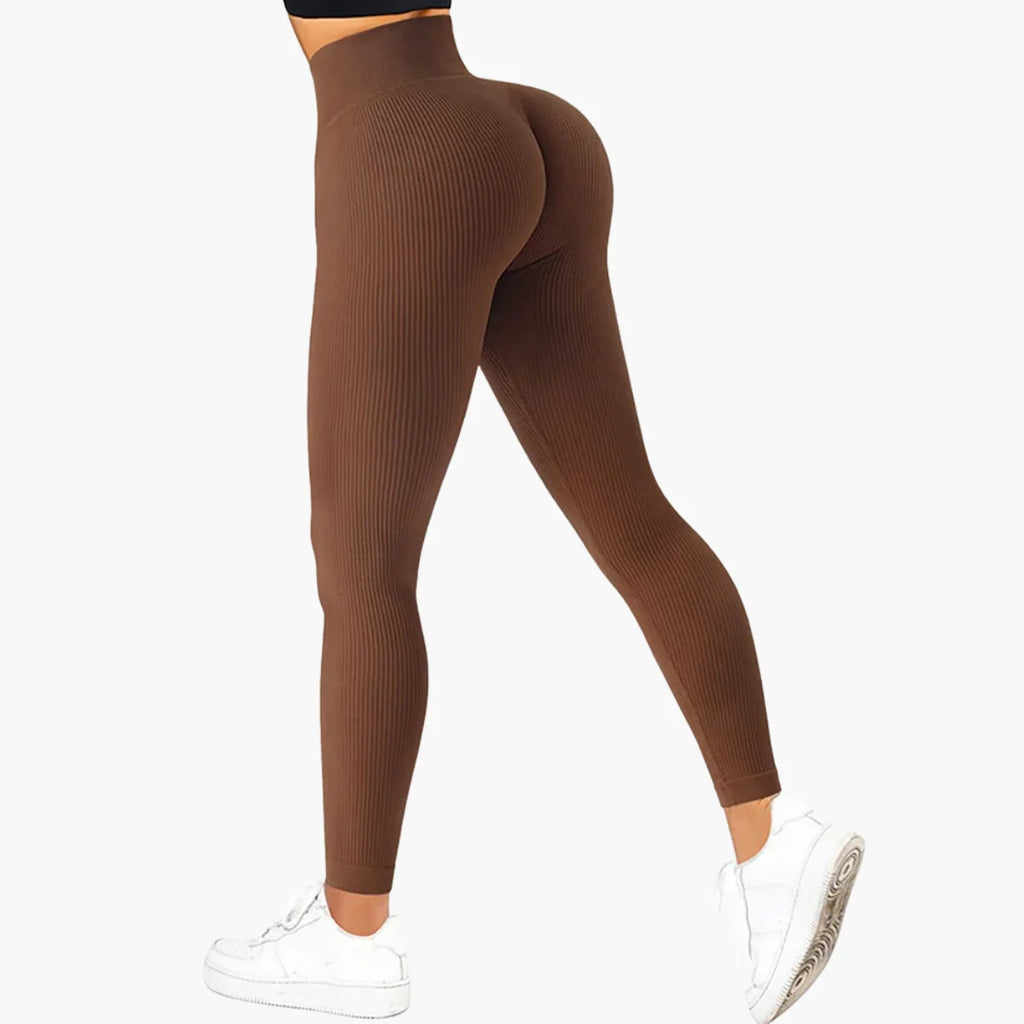 Seamless Ribbed High-Waist Leggings