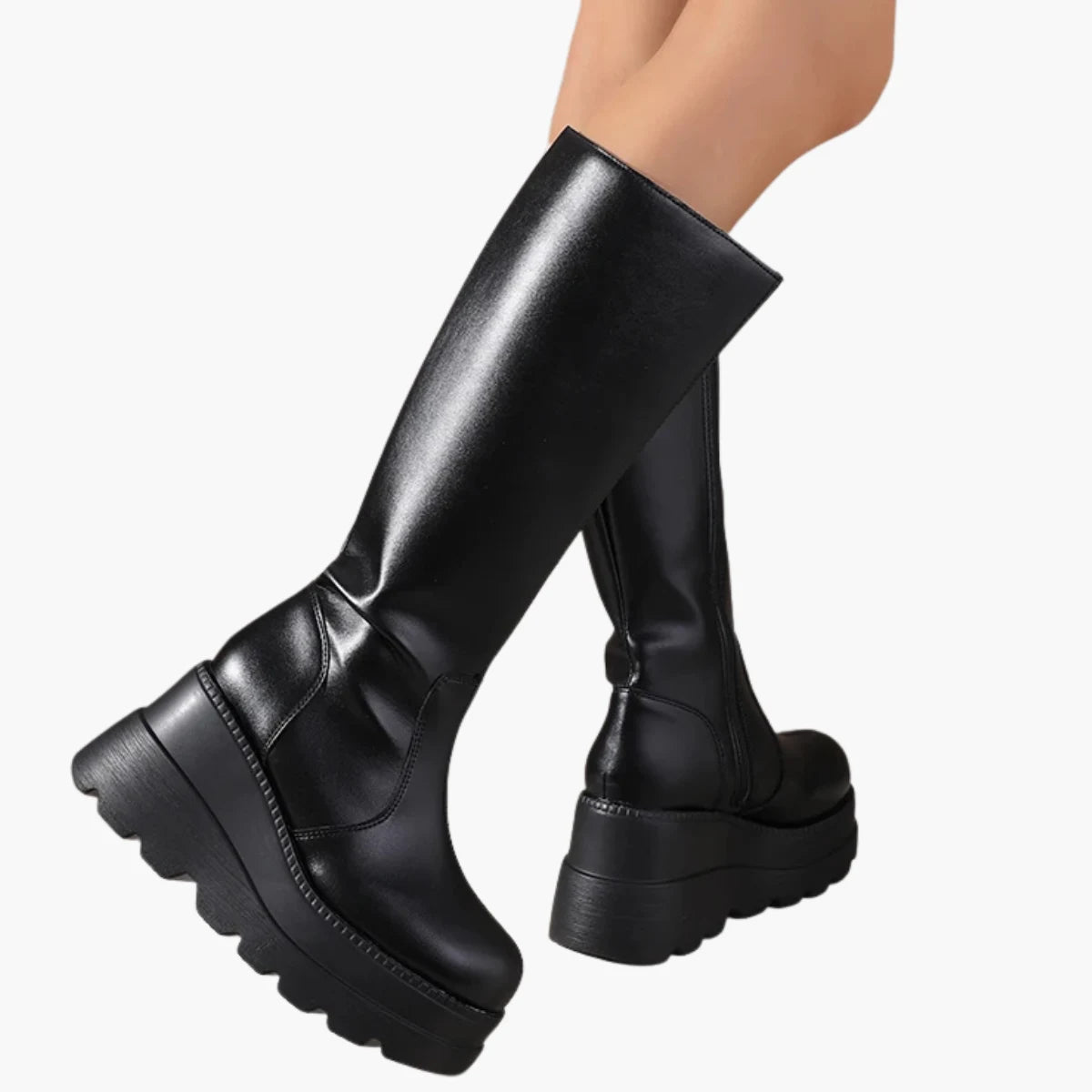 Minimalist Platform Mid-Calf Boots