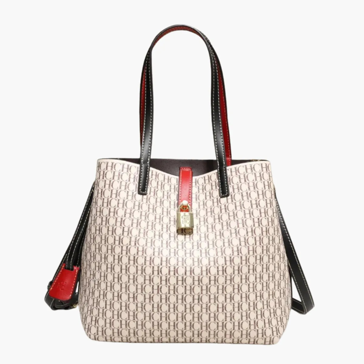 CH Leather Letter Print Tote