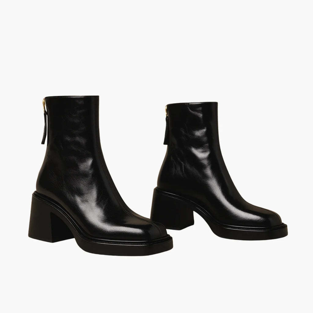 Square Heel Ankle Boots