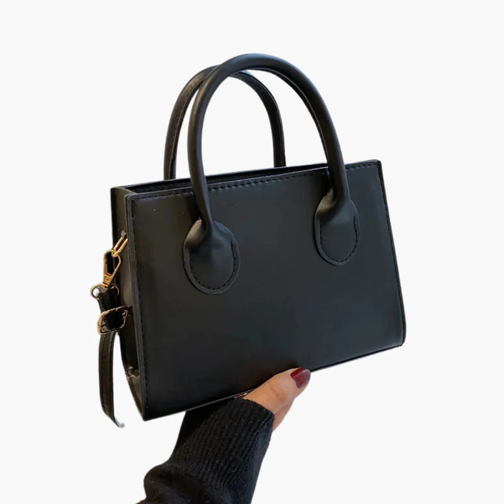 Elegant Black Leather Tote