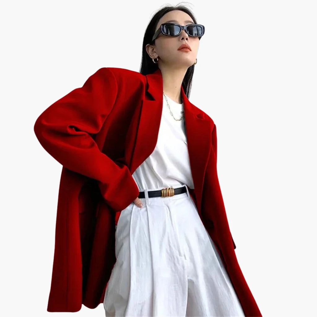 Single Button Loose Blazer