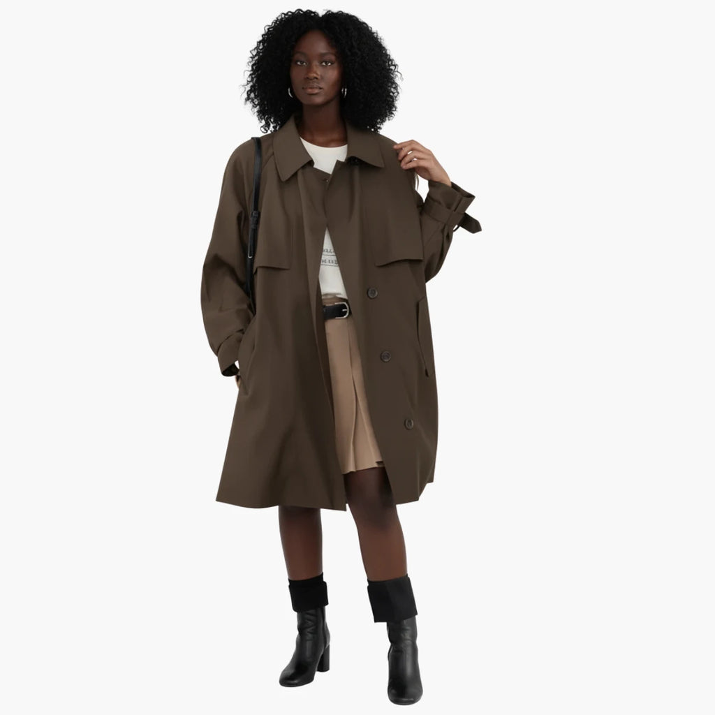 Elegant Double Breasted Trench Coat