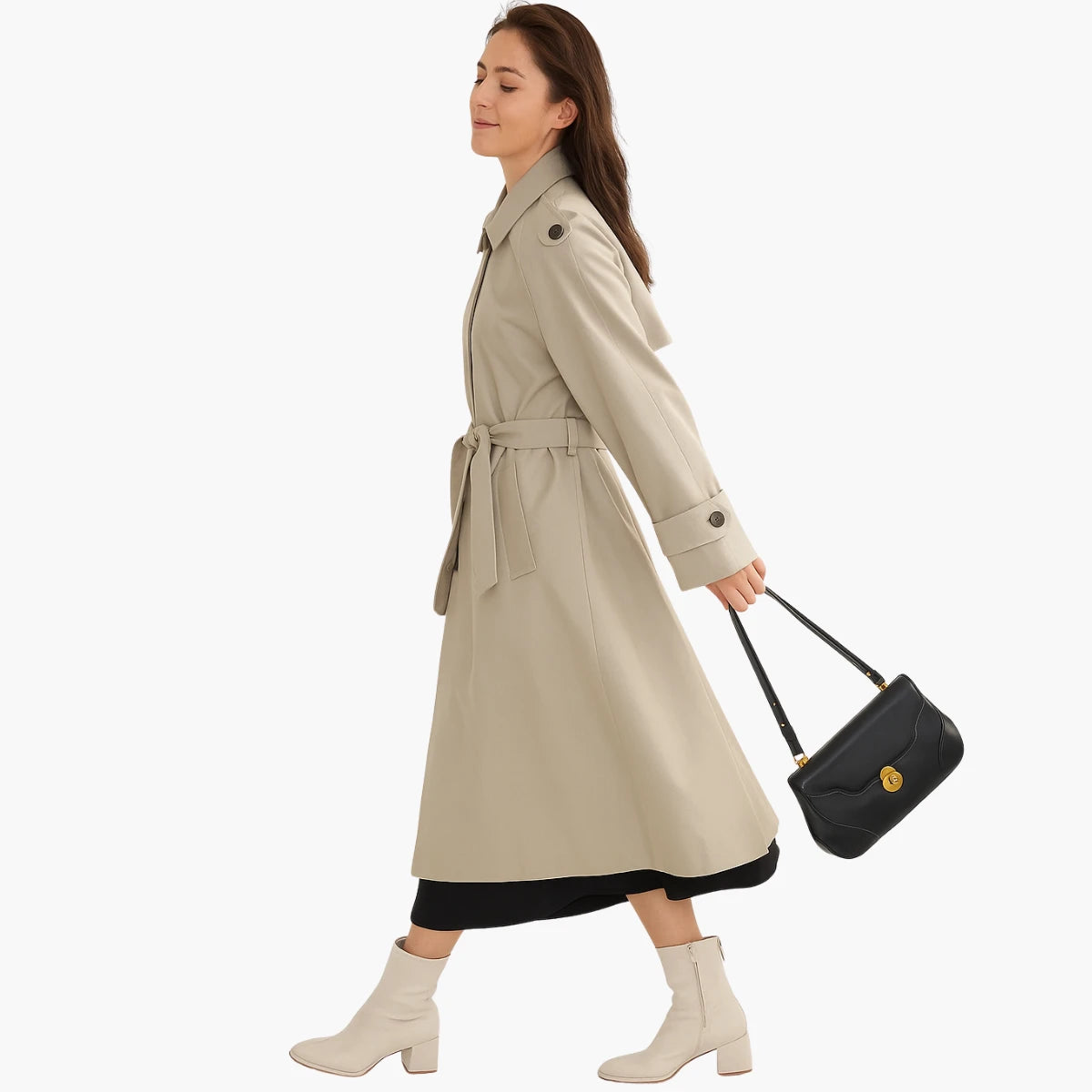 Raglan Sleeve Trench Coat