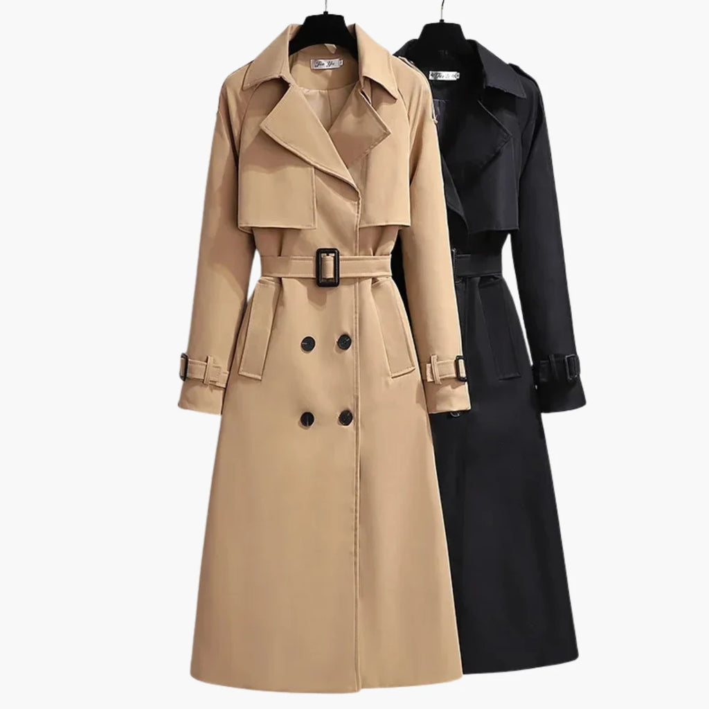 Long Loose Fit Trench Coat