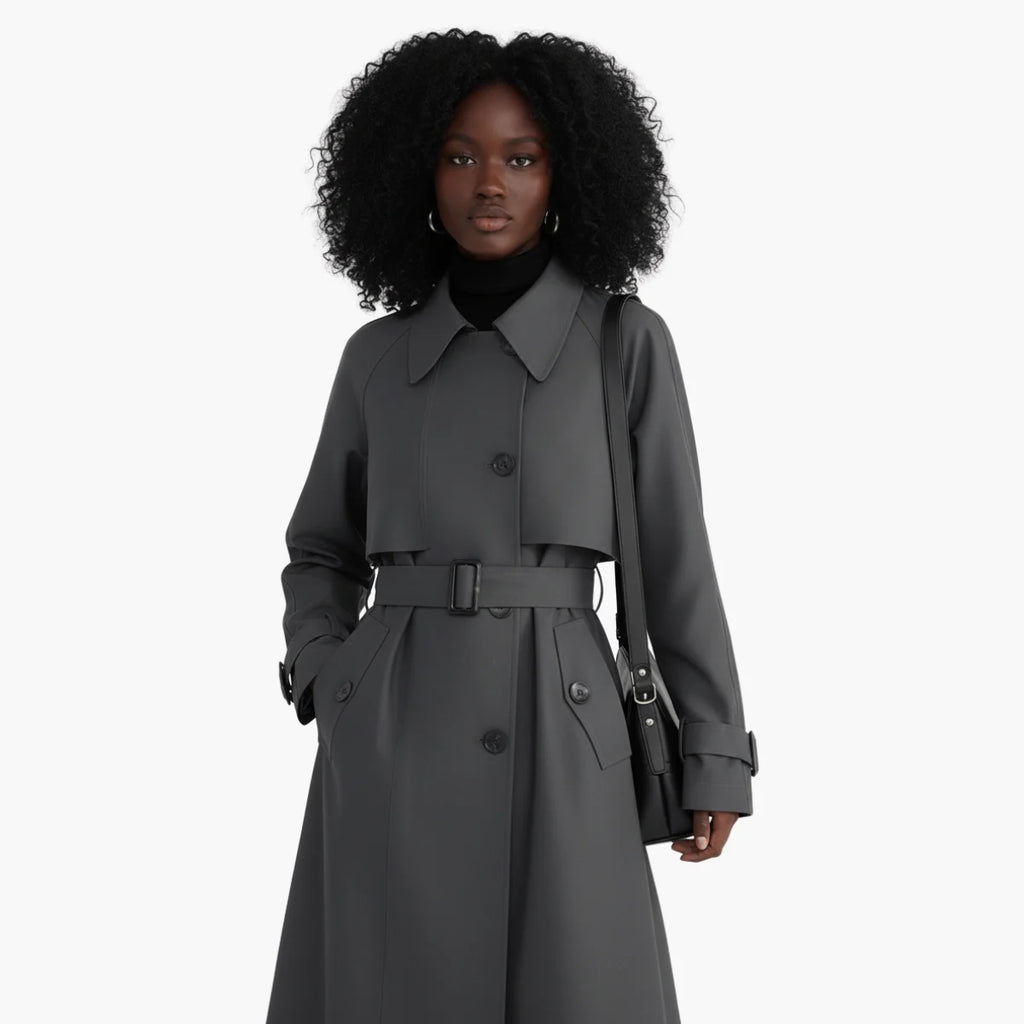 Elegant Double Breasted Trench Coat
