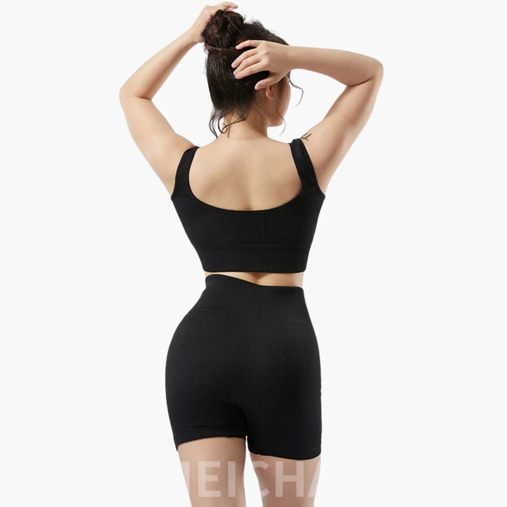 Seamless Ribbed Yoga Set