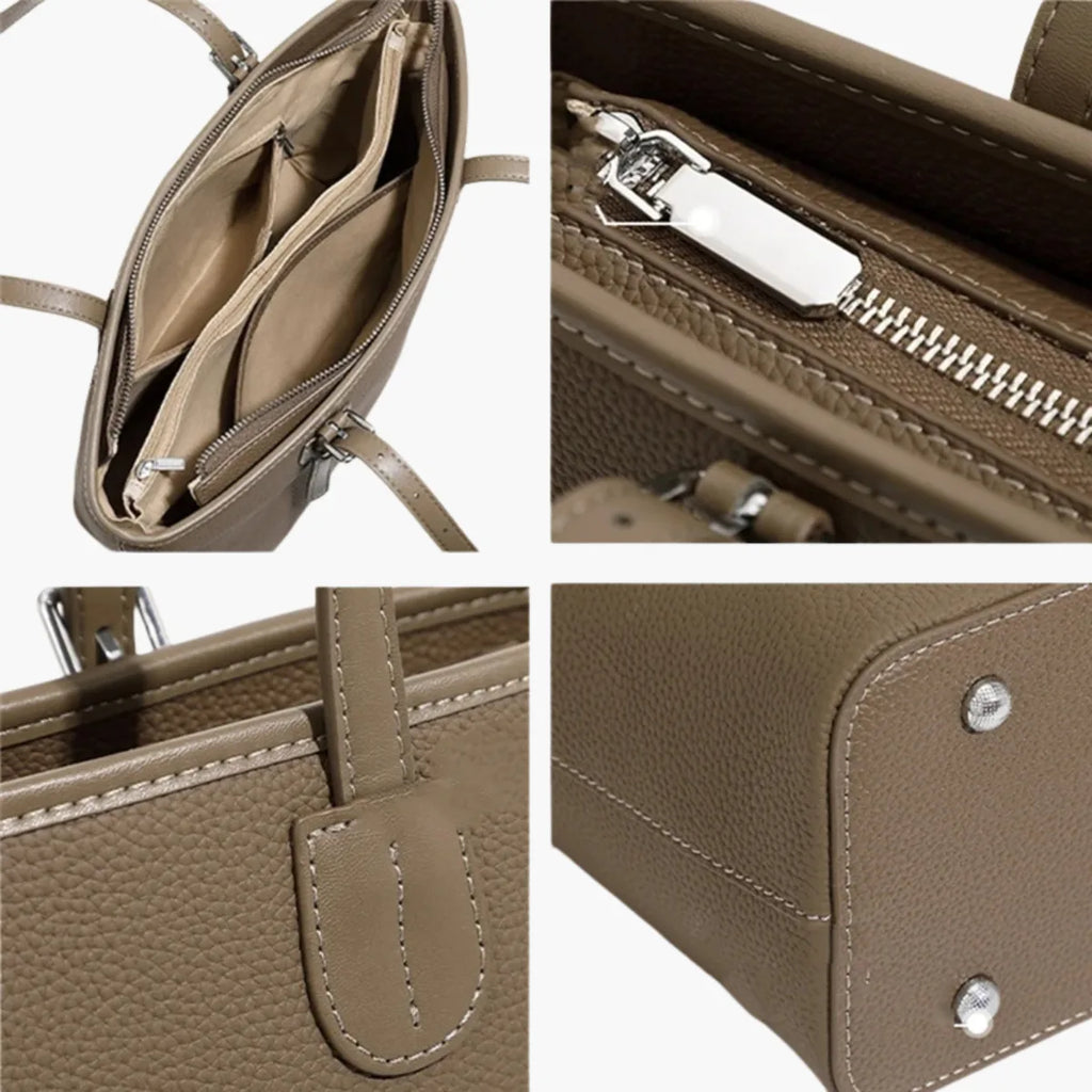 Leather Tote Crossbody Handbag for Women