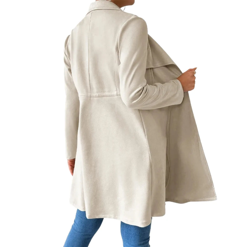 Belted Open Front Trench Coat