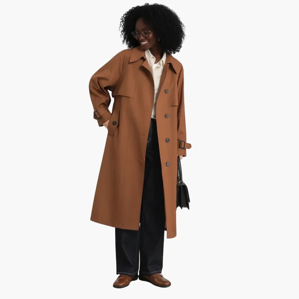 Elegant Double Breasted Trench Coat