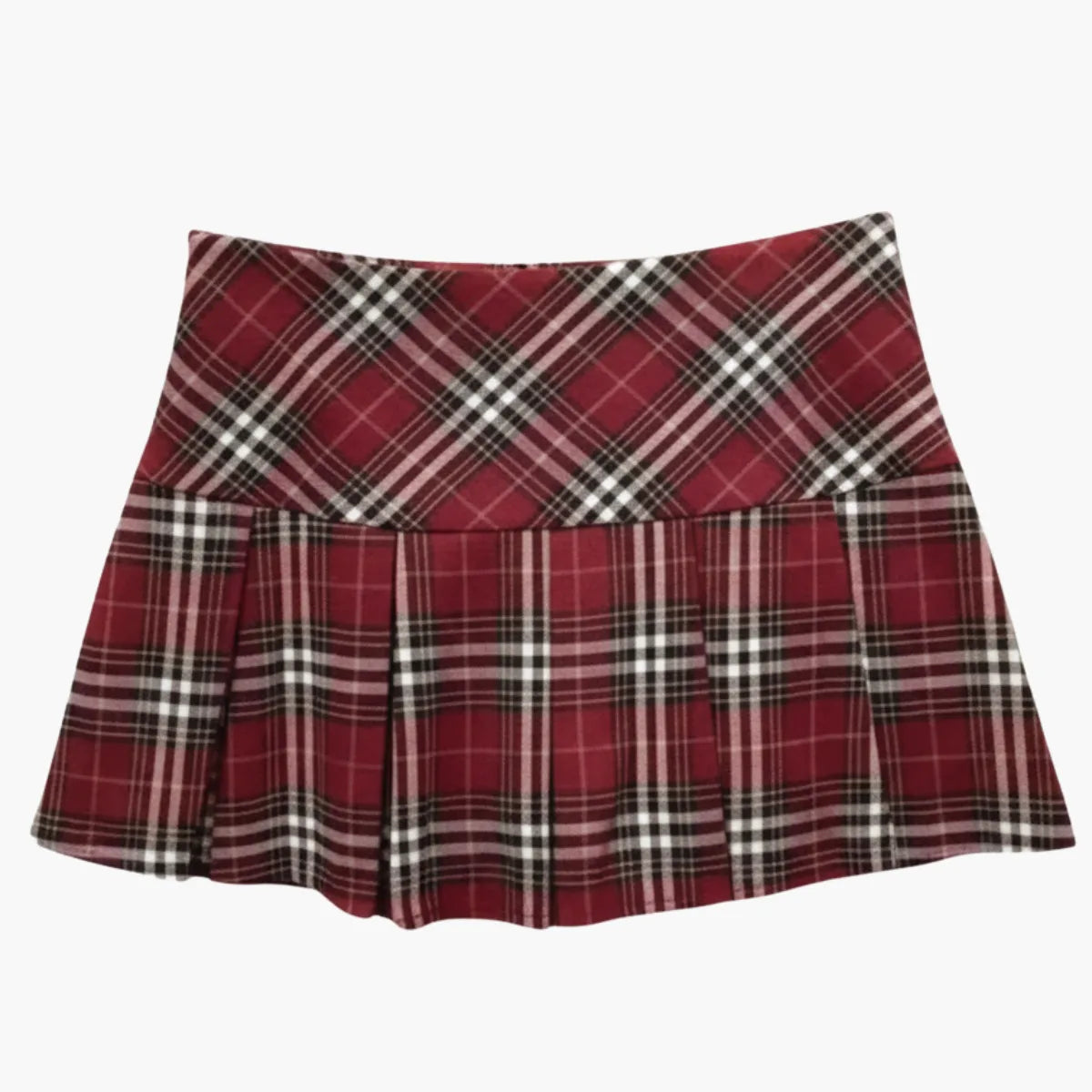 Preppy Pleated High-Waist Skirt