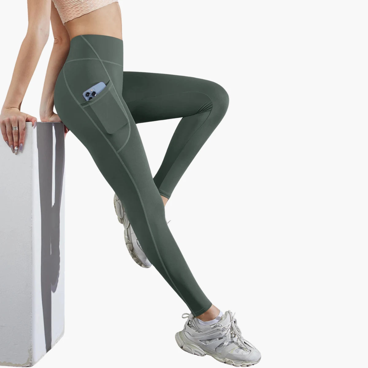 High-Waist Yoga Leggings with Pockets