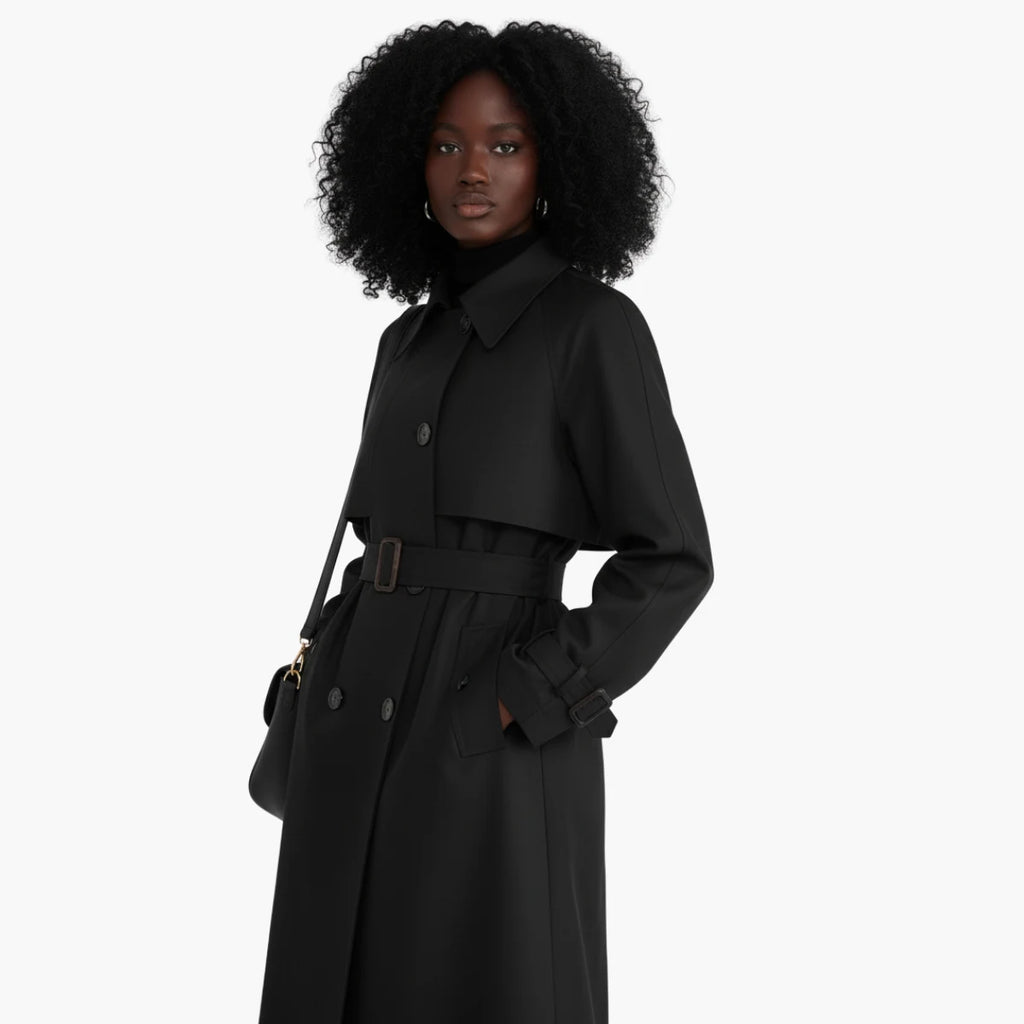 Elegant Double Breasted Trench Coat