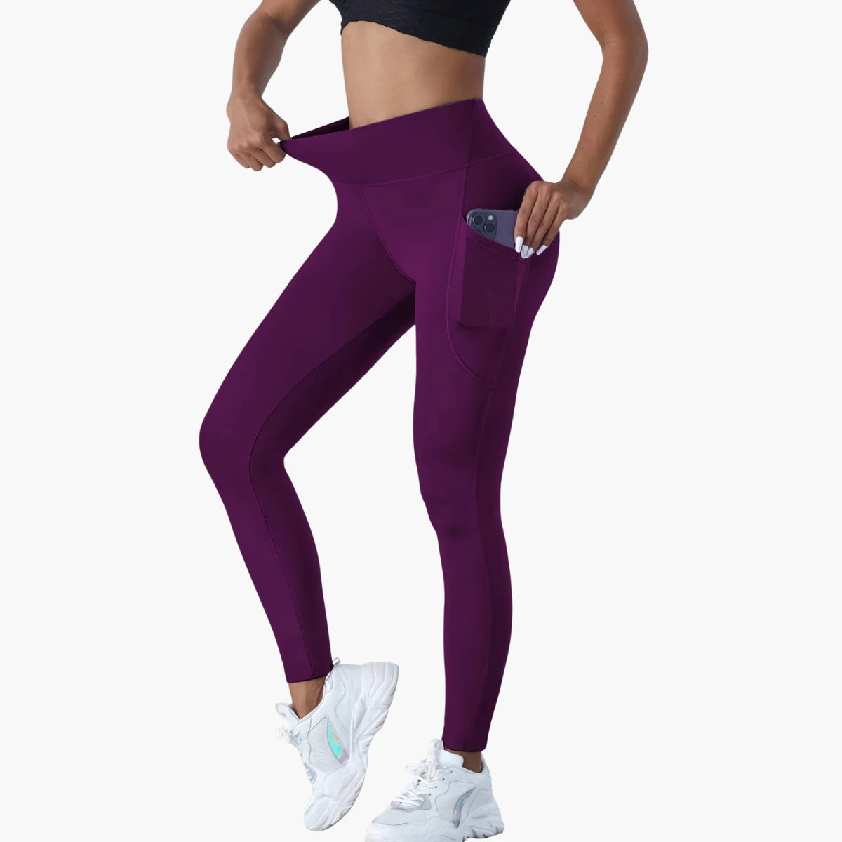 High-Waist Yoga Leggings with Pockets